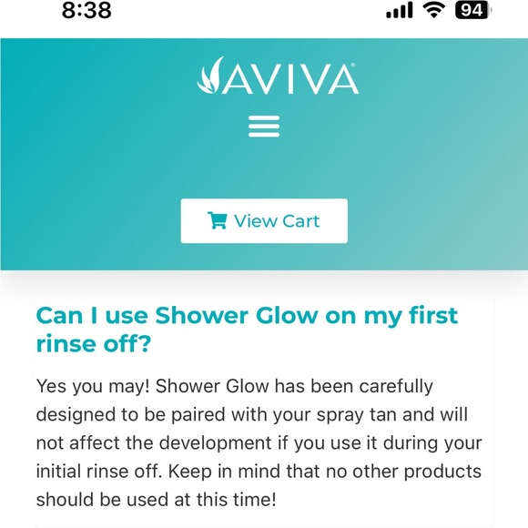 Spray Tanners Rejoice!! Set of Aviva Shower Glow & Skin Glow! Almost new! - Picture 5 of 6